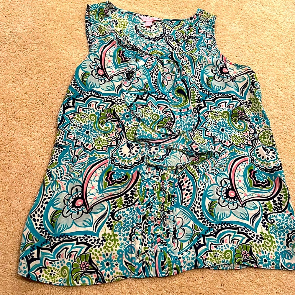 Lilly Pulitzer silk top size 6 EUC